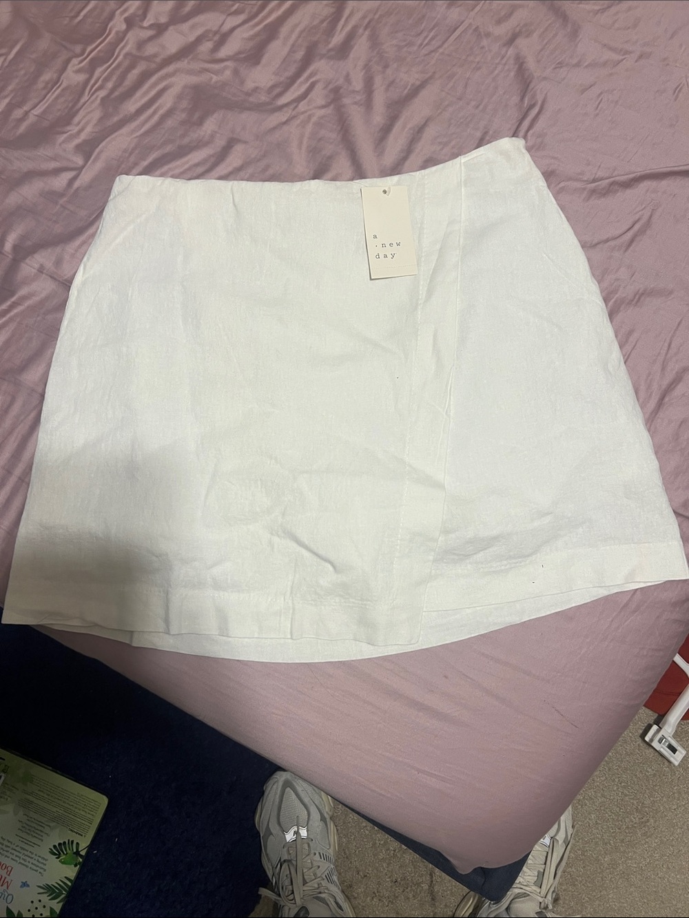 a new day White Linen Mini Skort